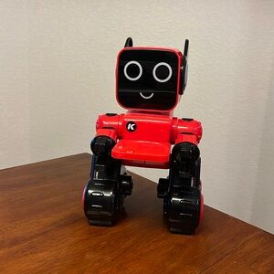 Cady Wile Toy Robot  BUILT-IN COIN BANK Fully Charged (No Charger) Red Black Fun